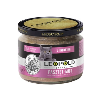 Leopold Pate Mousse s morčacím mäsom pre mačky 300g +10% Gratis (Jar)