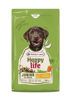 VERSELE-LAGA Happy Life Junior Chicken 7,5 kg - krmivo pre šteniatka a mladé psy s hydinovým mäsom
