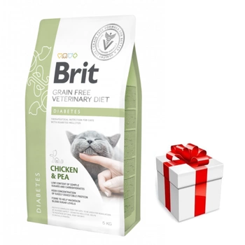 Brit gf veterinárna diéta mačka diabetes 5kg + prekvapenie