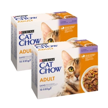 PURINA Cat Chow krmivo pre dospelé mačky s jahňacím mäsom a zelenými fazuľkami v želé 20x85g