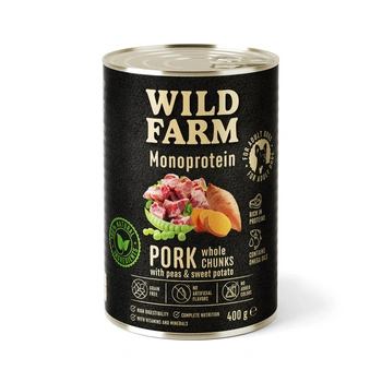 Wild Farm Monoprotein Pork 400g hypoalergénne krmivo pre psov