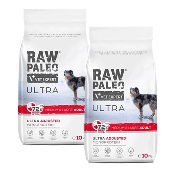 Vetexpert RAW PALEO ULTRA BEEF ADULT MEDIUM/ LARGE 2x10KG