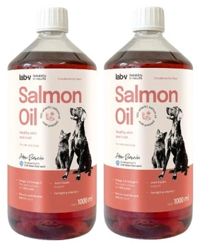 LAB V Lososový olej pre psy a mačky 2x1000ml