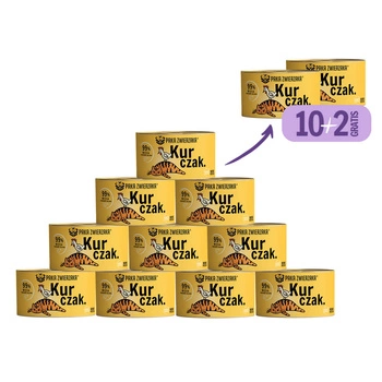 Paka Zwierzaka- kuracie mokré krmivo 10x200g+2 szt GRATIS !!!