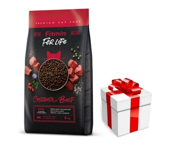 FITMIN Cat For Life Castrate  Beef 8kg + prekvapenie pre mačku ZDARMA
