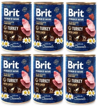 Brit Premium by Nature morčacie mäso s pečeňou 6x400g
