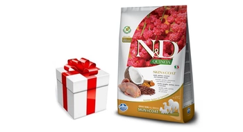 N & D Grain Free Quinoa Skin & Coat Quail 7 kg + prekvapenie pre vášho psa GRATIS