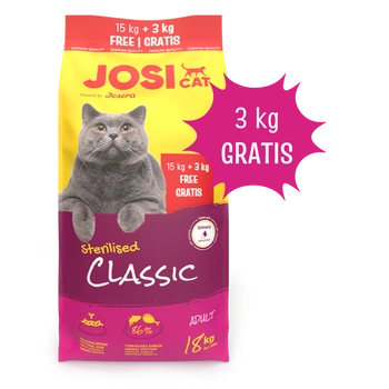 JOSERA JosiCat Classic Sterilizované 15+3 kg