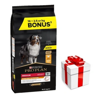 Purina Pro Plan Medium Adult Optibalance, kuracie mäso s ryžou 14kg + 2,5kg + PREKVAPENIE PRE VÁŠHO PSA
