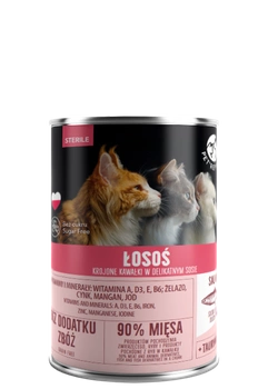 PetRepublic kúsky v omáčke s lososom (sterilné) 400g pre mačky