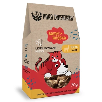 Paka Zwierzaka Lyofilizované delikatesné mäso iba LAMA 70g