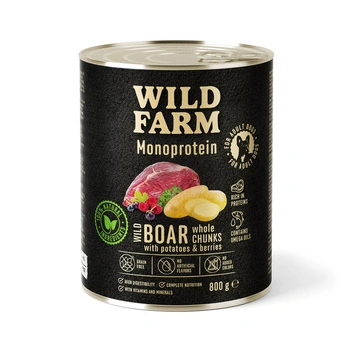 WILD FARM Monoprotein Wild Boar 800g hypoalergénne krmivo pre psov