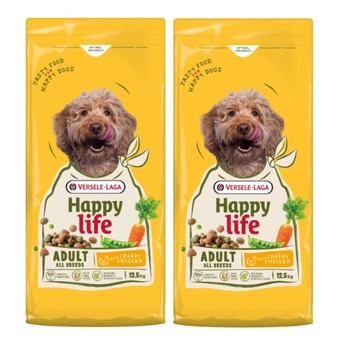 VERSELE-LAGA Happy Life Adult s kuracím mäsom 2x12,5 kg - krmivo pre dospelých psov s kuracím mäsom