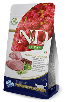 Farmina N&D Quinoa feline WEIGHT MANAGEMENT LAMB 1,5kg