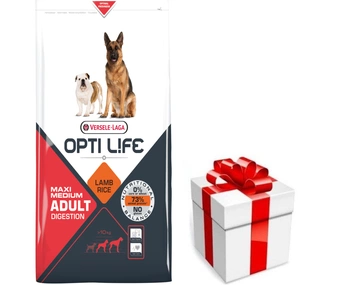 VERSELE-LAGA Opti Life Adult Digestion Medium&Maxi 12,5kg +  prekvapenie pre vášho psa ZDARMA