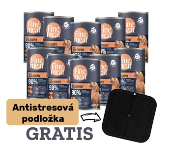 PetRepublic Fine Meat pokrm z hovädzieho mäsa 10x400g pre psov + Antistresová podložka!