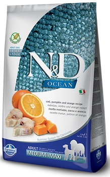 FARMINA N&D Ocean Adult Dog Codfish & Pumpkin & Orange MEDIUM & MAXI 12kg