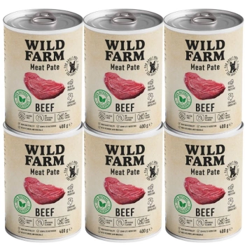 Wild Farm Pate Beef 6x400g bezlepkové krmivo pre psov