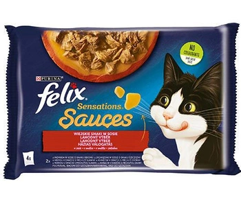 FELIX Sensations Countryside Flavours v omáčke z morčacieho a jahňacieho mäsa 4x85g