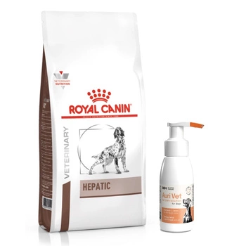 Royal Canin VD Canine Hepatic 12 kg & prípravok na starostlivosť o uši pre psov 75 ml