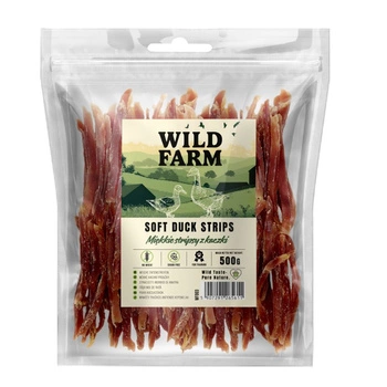 WILD FARM Mäkké kačacie prúžky 500g psia maškrta & WILD FARM Mäkké kačacie prúžky 500g psia maškrta