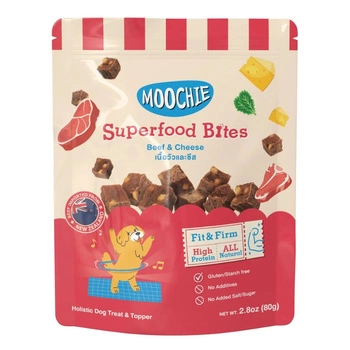 MOOCHIE Superfood Bites Hovädzie a syrové maškrty pre psov 40g