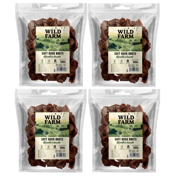 Psí maškrta WILD FARM Kačacie uzly 4x500g