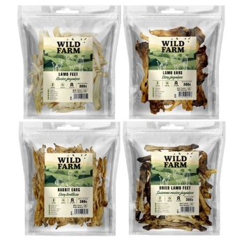 WILD FARM Psie maškrty, ZMES PRÍCHUTÍ 4x300g