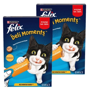 Felix Deli Moments Krémové mačacie maškrty s kuracím mäsom 8x10g