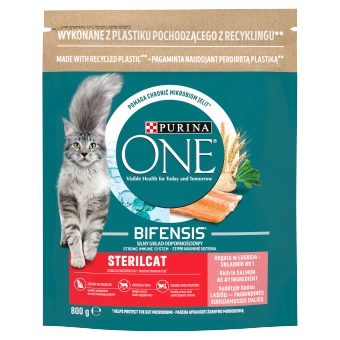 Purina One Cat Sterilcat lososové krmivo 800g