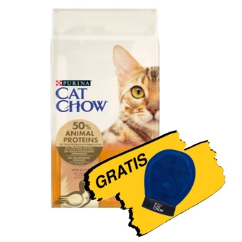 PURINA Cat Chow Adult Duck krmivo 15kg + ZADARMO rukavice na úpravu srsti!