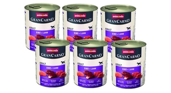 Animonda GranCarno dog cons. - hovädzie, jahňacie 6x800g