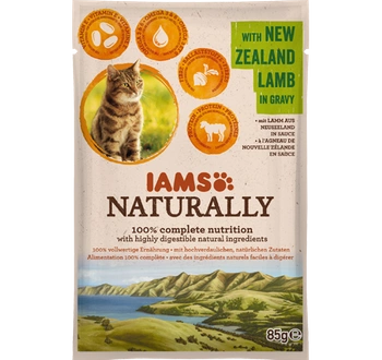 IAMS Prirodzene s novozélandským jahňacím v omáčke 85g