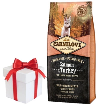 Carnilove Salmon & Turkey for Large Breed Puppy 12kg + Prekvapenie pre vášho PSA ZADARMO!