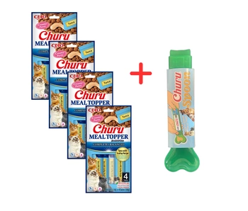 INABA  Dog Meal Topper Chicken Recipe 4x(4x14) (56g) + lyžica na servírovanie pochúťok GRATIS