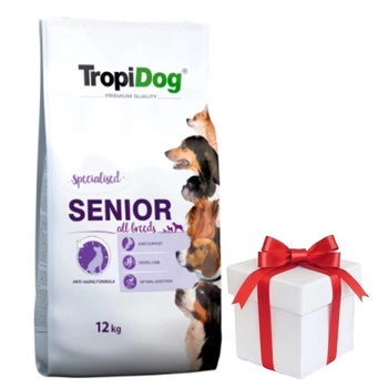 Tropidog Premium Senior starších Morčacie mäso a ryža 12 kg + Prekvapenie pre psa ZADARMO!