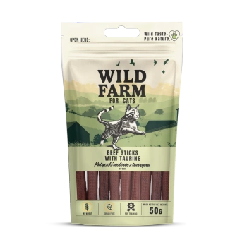 WILD FARM tyčinky s taurínom 50g maškrta pre mačky