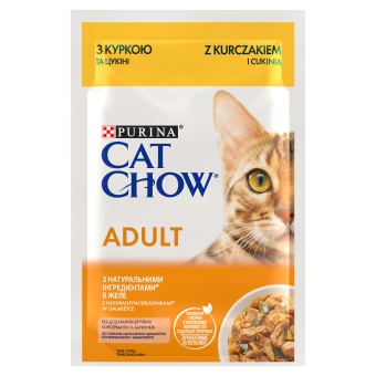 PURINA Cat Chow Adult Chicken and Zucchini Jelly Cat Food 85g