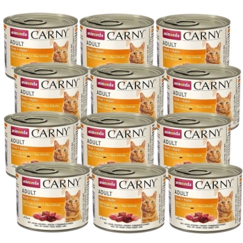 Animonda Carny Adult hovädzie/kuracie mäso v konzerve 12x200g