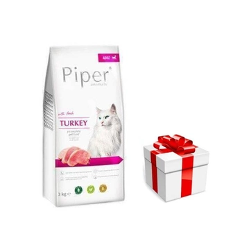 DOLINA NOTECI Piper Animals s morčacím mäsom pre mačky 3kg + překvapení pro kočku ZDARMA