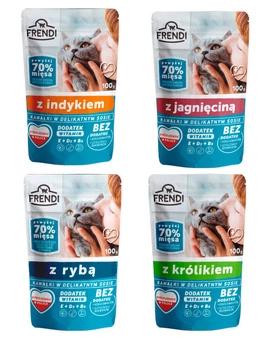 Frendi kúsky v jemnej omáčke Mix príchutí 24x100g