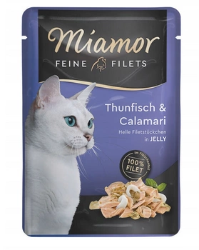 Miamor Feine Filets - mokré krmivo pre mačky s tuniakom a kalamármi v želé 100g