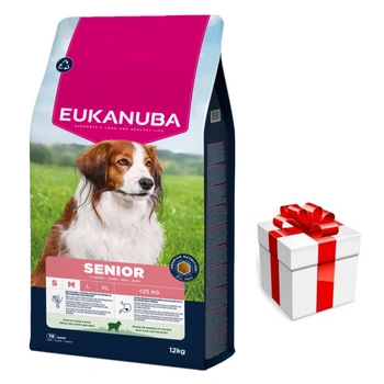 EUKANUBA Mature&Senior Small & Medium Breeds Lamb & Rice 12kg + prekvapenie pre vášho psa ZDARMA