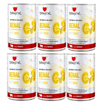 Disugual mokré krmivo pre psov Veterinárne RENAL Beef (dospelé) 6x400g