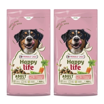 VERSELE-LAGA Happy Life Adult with Lamb 2x12,5kg- krmivo pre dospelé, veľké psy s jahňacím mäsom