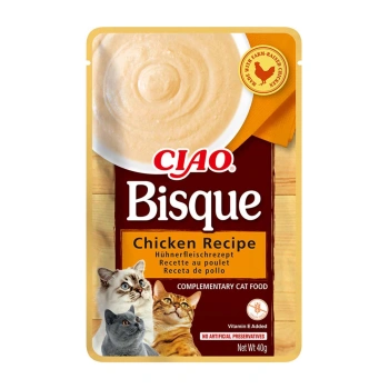 INABA Cat Ciao Bisque - doplnkové krmivo pre mačky s kuracou príchuťou 40g