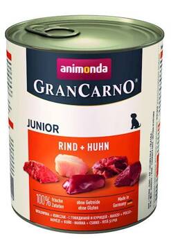 Animonda GranCarno Junior príchuť: hovädzie + kuracie mäso 800g