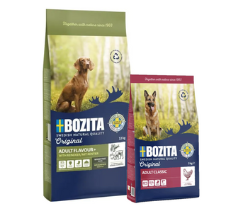 BOZITA Dog Adult Flavour Plus 12 kg + BOZITA Original Adult Classic 3kg GRATIS