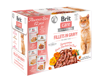 BRIT CARE Cat Fillets in Gravy mix 12x85g