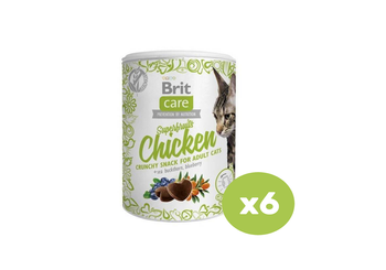 BRIT CARE Cat Snack Superfruits Chicken 6x100g